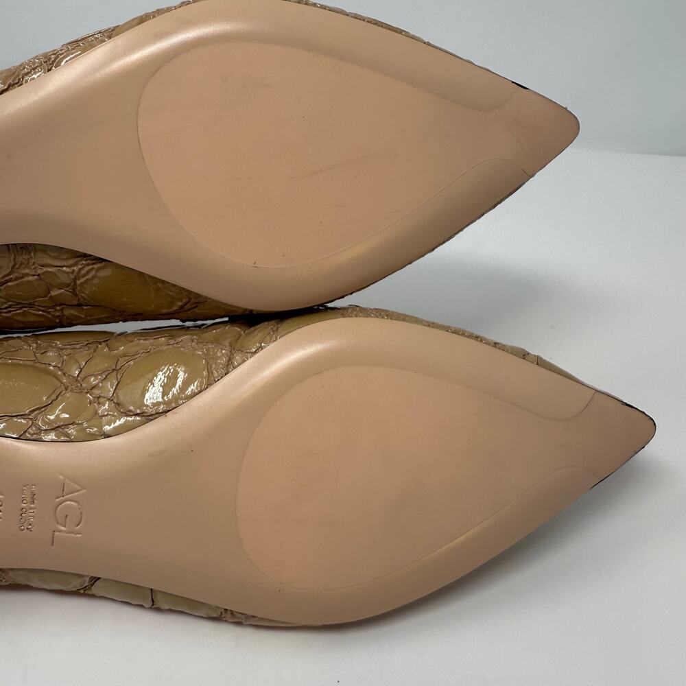 AGL Moccasins Women's 10.5 (40.5) Beige Softy Moc Calfskin Leather Flats NWOT - Picture 13 of 14